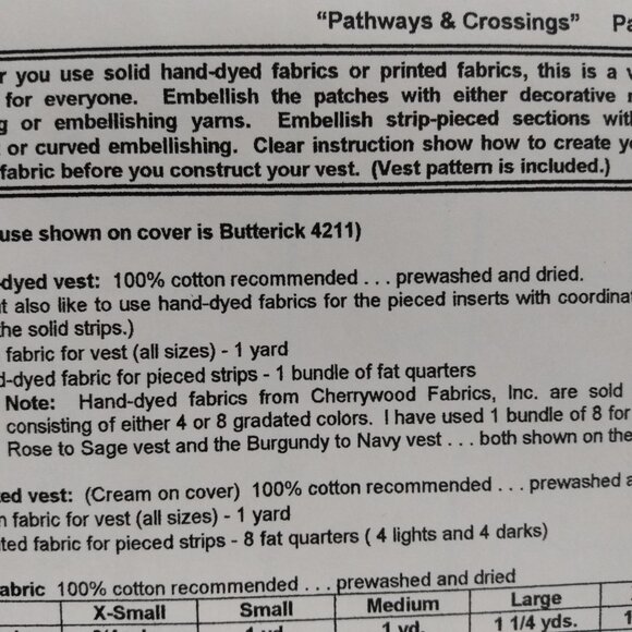 Vintage 90s Quilted Vest Sewing Pattern Strip Quilting by Sew Mini Pieces #824 - Picture 7 of 12